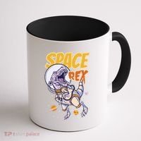 Space Rex Dinosaur Galaxy Coffee Mug thumb 1
