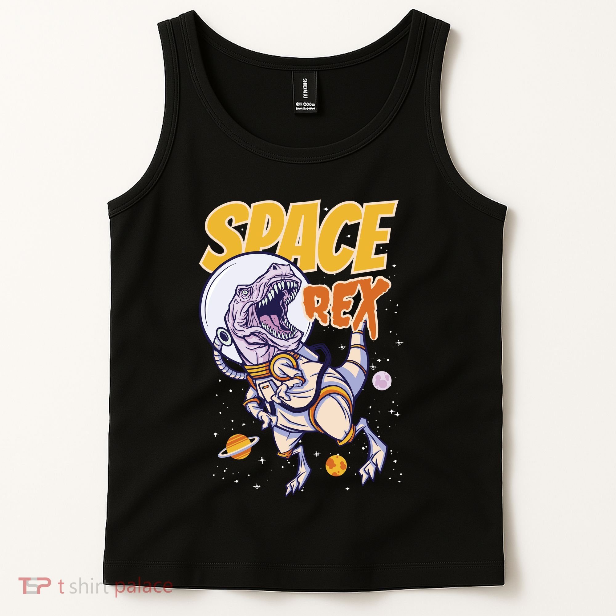 Space Rex Dinosaur Galaxy Tank Top