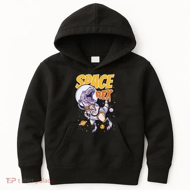 Space Rex Dinosaur Galaxy Kids Hoodie
