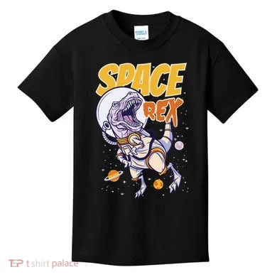 Space Rex Dinosaur Galaxy Kids T-Shirt
