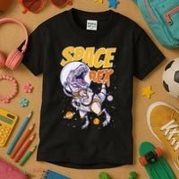 Space Rex Dinosaur Galaxy Kids T-Shirt thumb 3