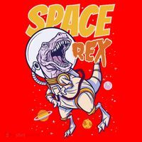 Space Rex Dinosaur Galaxy Santa Hat thumb 1