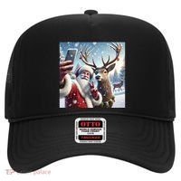 Surprise Rain Deer Selfie Santa Hat thumb 0