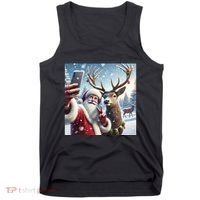 Surprise Rain Deer Selfie Santa Tank Top thumb 0