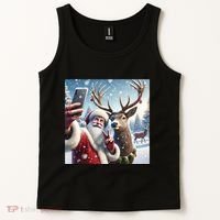Surprise Rain Deer Selfie Santa Tank Top thumb 2