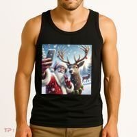 Surprise Rain Deer Selfie Santa Tank Top thumb 3