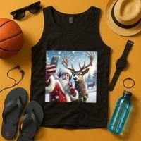 Surprise Rain Deer Selfie Santa Tank Top thumb 4