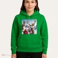 Surprise Rain Deer Selfie Santa Hoodie thumb 5