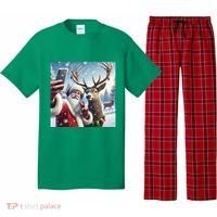 Surprise Rain Deer Selfie Santa Pajama Set thumb 0