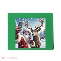 Surprise Rain Deer Selfie Santa Mousepad thumb 0