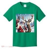 Surprise Rain Deer Selfie Santa Kids T-Shirt thumb 0