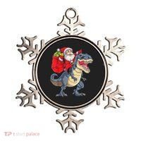 Santa Riding Dinosaur T Rex ChristmasBoys Men Xmas Ornament thumb 0