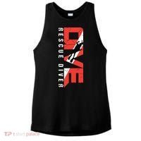 SCUBA Rescue Diver For Instructors Students Divers Ladies PosiCharge Tri-Blend Wicking Tank thumb 0