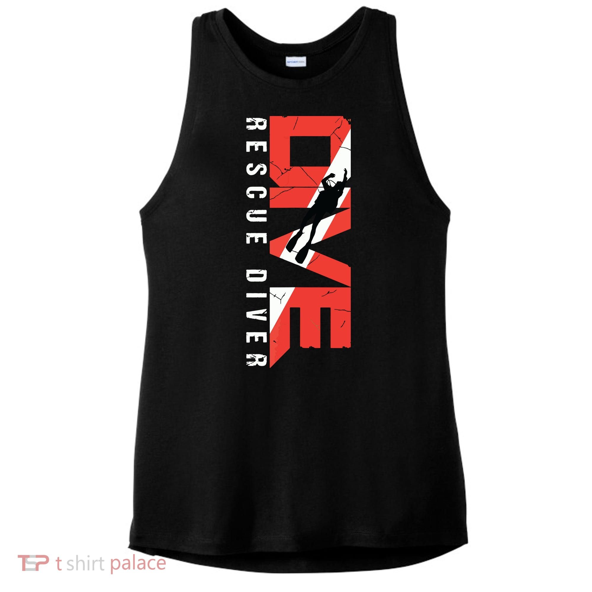 SCUBA Rescue Diver For Instructors Students Divers Ladies PosiCharge Tri-Blend Wicking Tank
