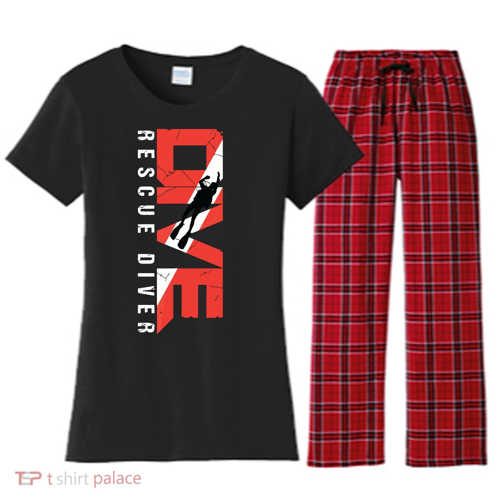 SCUBA Rescue Diver For Instructors Students Divers Women's Flannel Pajama Set