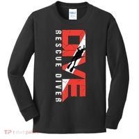 SCUBA Rescue Diver For Instructors Students Divers Kids Long Sleeve Shirt thumb 0