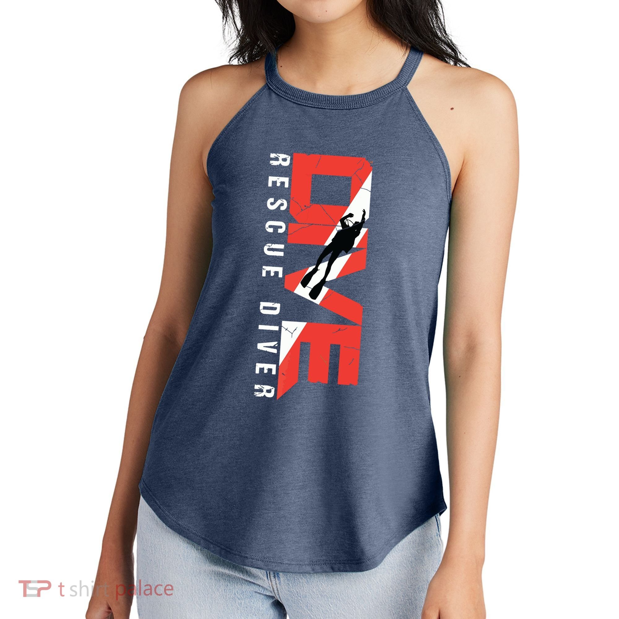 SCUBA Rescue Diver For Instructors Students Divers Women's Perfect Tri Rocker Tank