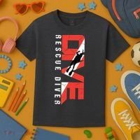 SCUBA Rescue Diver For Instructors Students Divers Kids T-Shirt thumb 3
