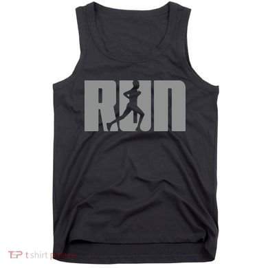 Silhouette Run Design For Runner Marathon Graphic Running Tank Top