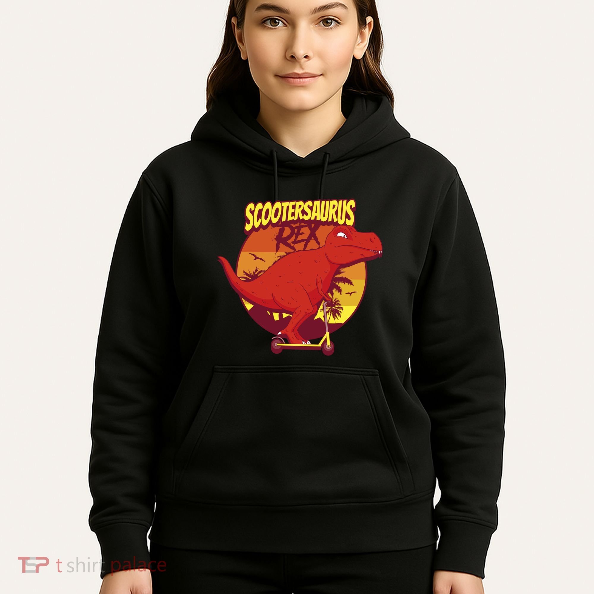 Scootersaurus Rex Dinosaur Hoodie