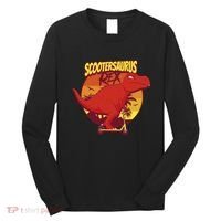 Scootersaurus Rex Dinosaur Long Sleeve Shirt thumb 0