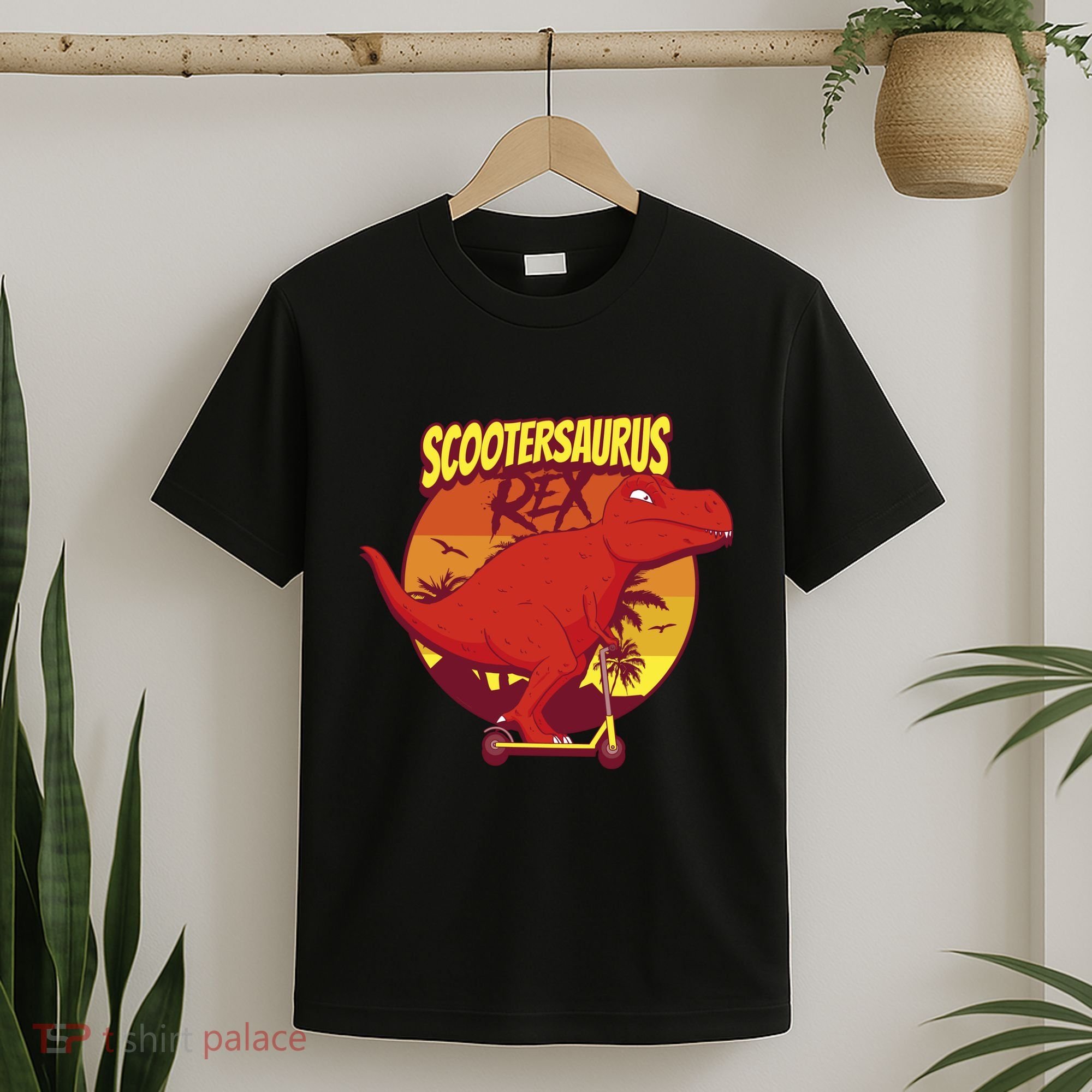 Scootersaurus Rex Dinosaur T-Shirt