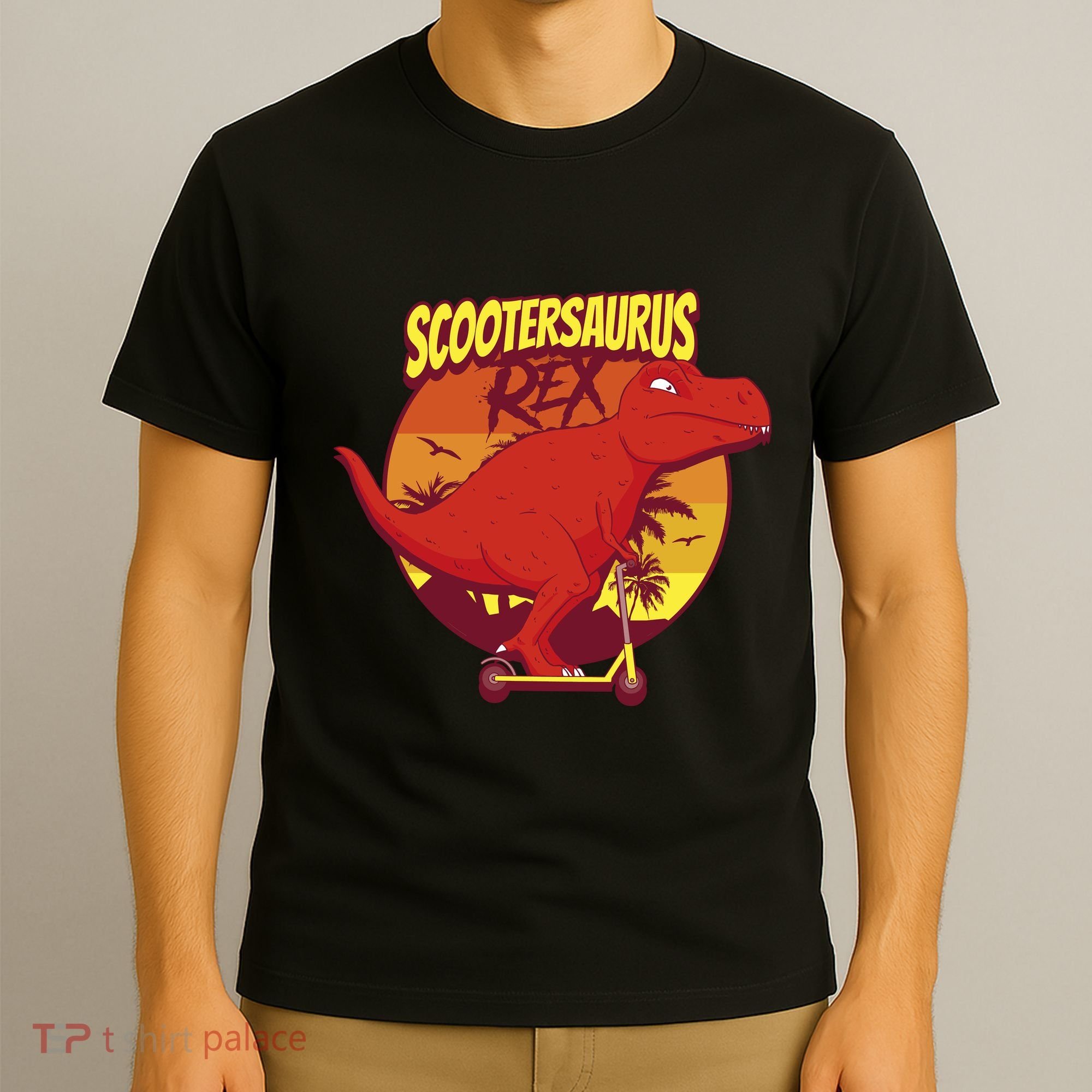 Scootersaurus Rex Dinosaur T-Shirt