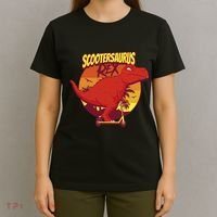 Scootersaurus Rex Dinosaur T-Shirt thumb 4