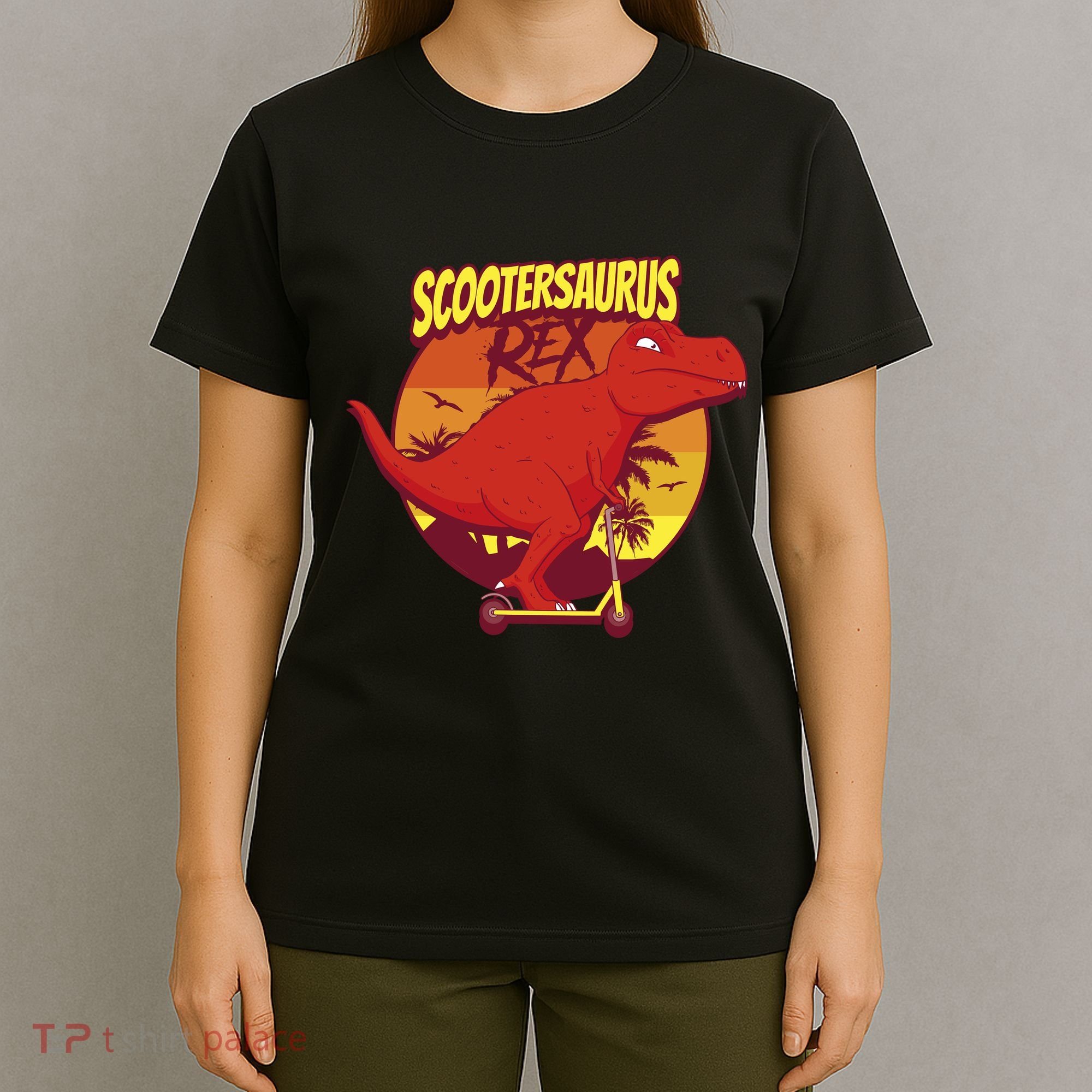 Scootersaurus Rex Dinosaur T-Shirt