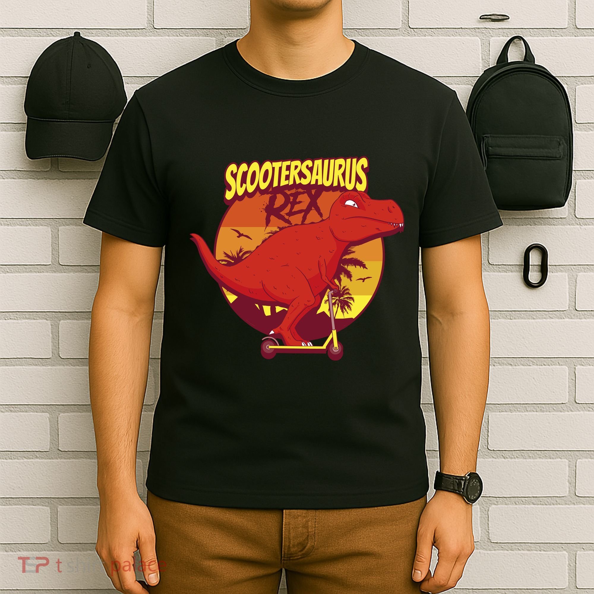 Scootersaurus Rex Dinosaur T-Shirt