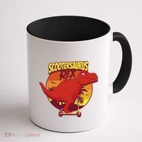Scootersaurus Rex Dinosaur Coffee Mug thumb 1
