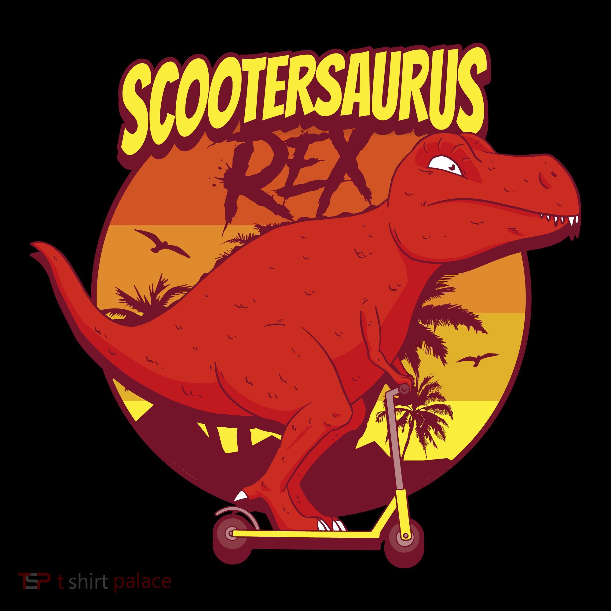 Scootersaurus Rex Dinosaur Coffee Mug