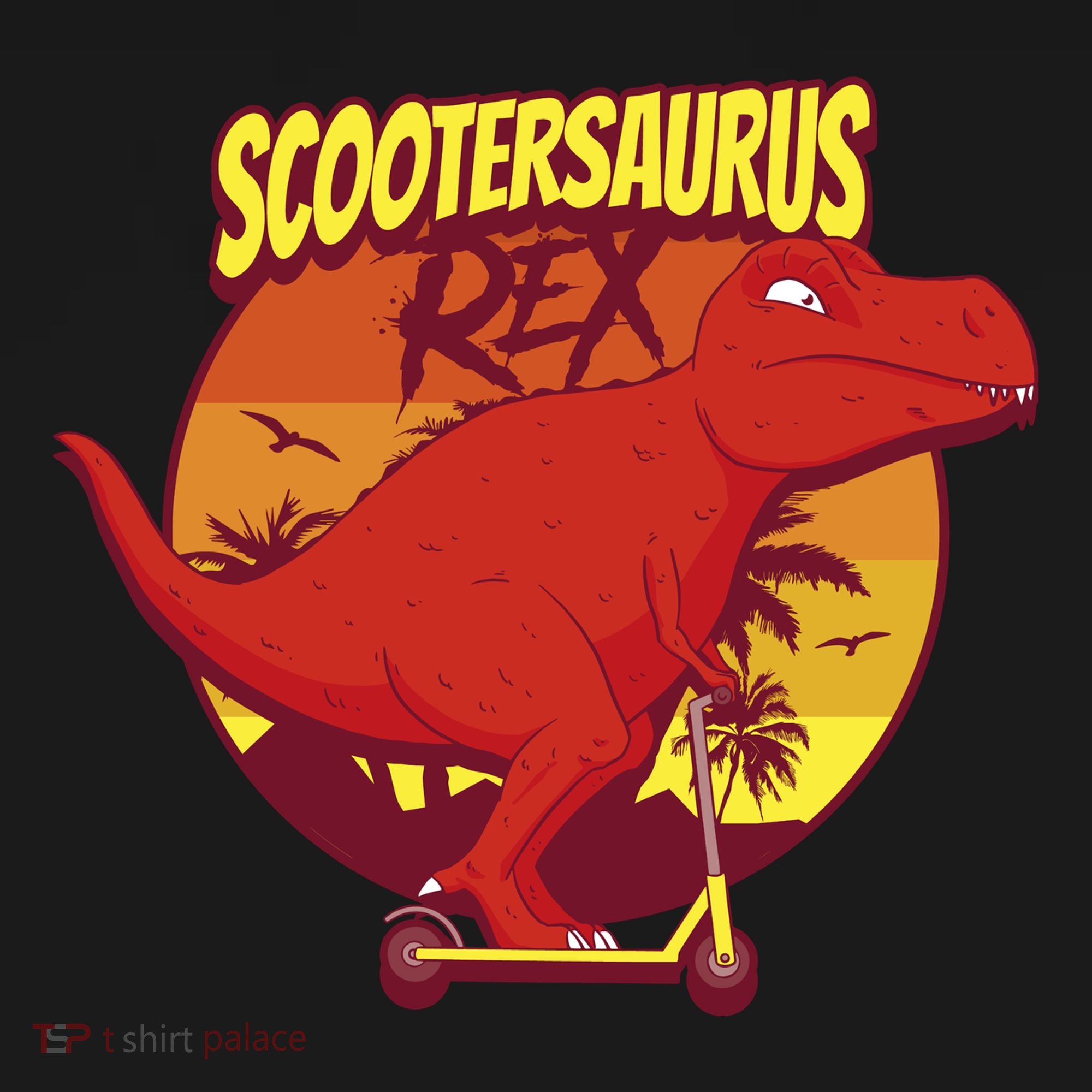 Scootersaurus Rex Dinosaur Ornament
