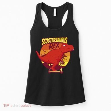 Scootersaurus Rex Dinosaur Women's Tank Top