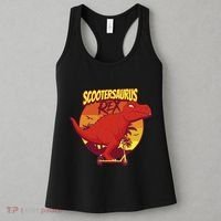 Scootersaurus Rex Dinosaur Women's Tank Top thumb 3