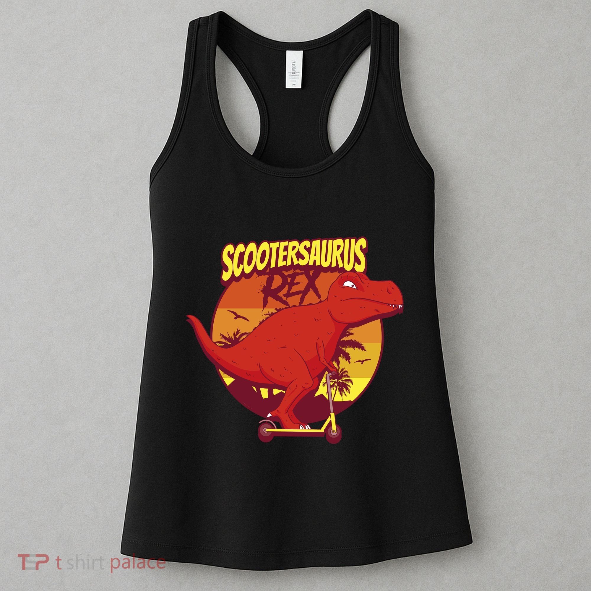 Scootersaurus Rex Dinosaur Women's Tank Top