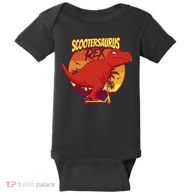 Scootersaurus Rex Dinosaur Baby Bodysuit