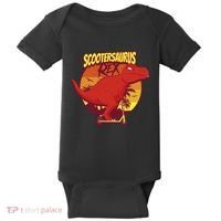 Scootersaurus Rex Dinosaur Baby Bodysuit thumb 0