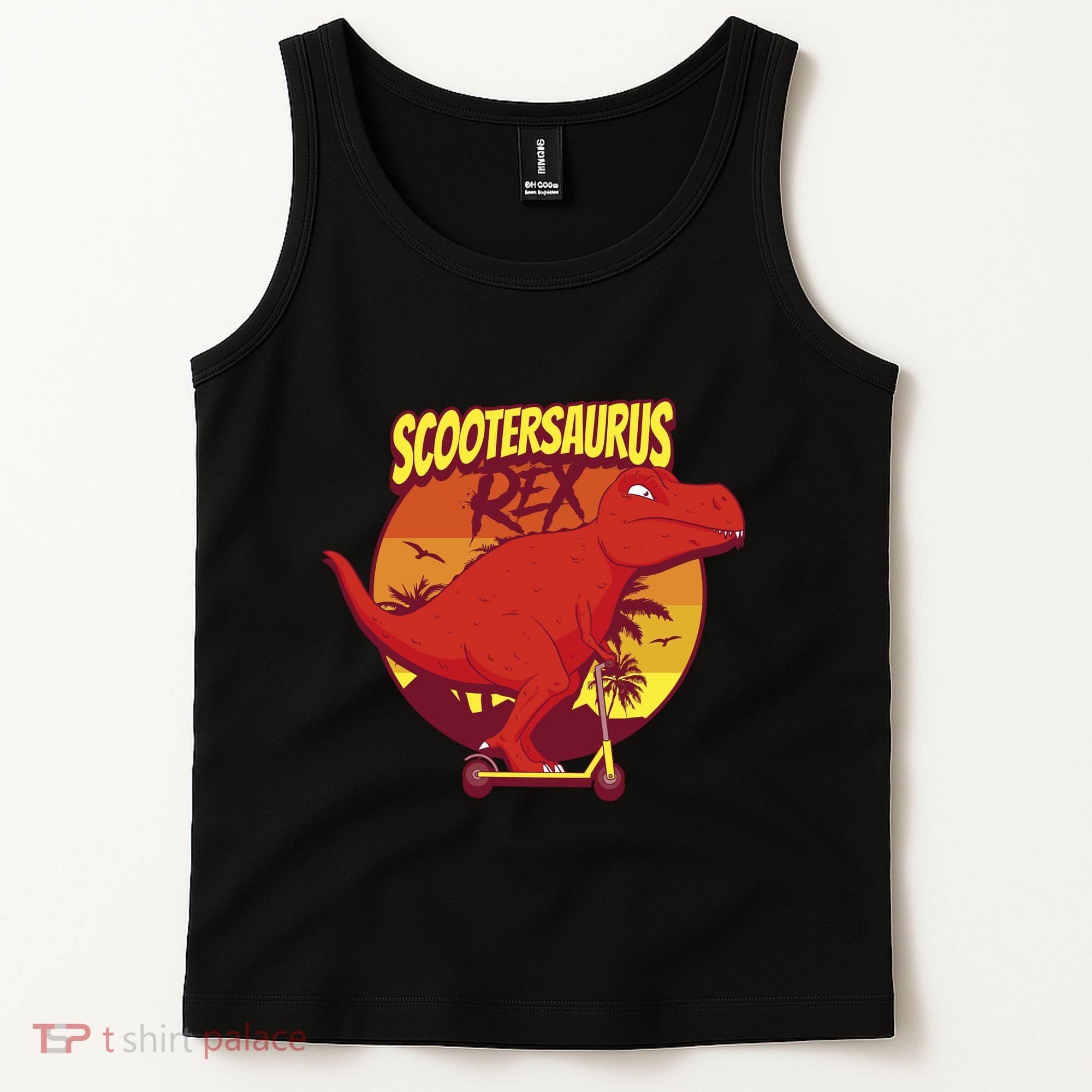 Scootersaurus Rex Dinosaur Tank Top