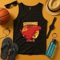 Scootersaurus Rex Dinosaur Tank Top thumb 4