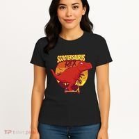Scootersaurus Rex Dinosaur Women's T-Shirt thumb 4