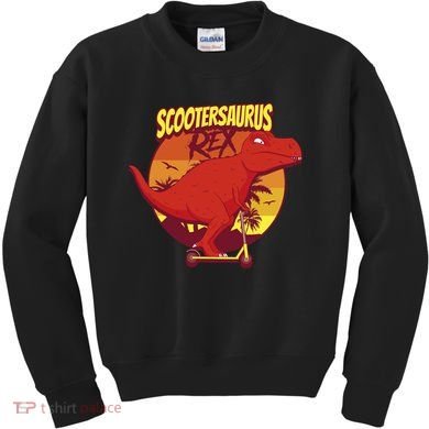 Scootersaurus Rex Dinosaur Kids Sweatshirt
