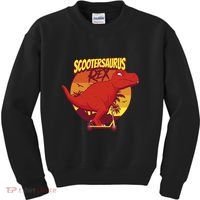 Scootersaurus Rex Dinosaur Kids Sweatshirt thumb 0