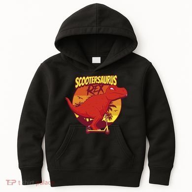 Scootersaurus Rex Dinosaur Kids Hoodie