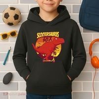 Scootersaurus Rex Dinosaur Kids Hoodie thumb 2