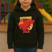Scootersaurus Rex Dinosaur Kids Hoodie thumb 3