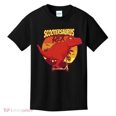 Scootersaurus Rex Dinosaur Kids T-Shirt