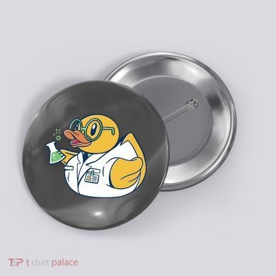 Scientist Rubber Duck Chemist Button