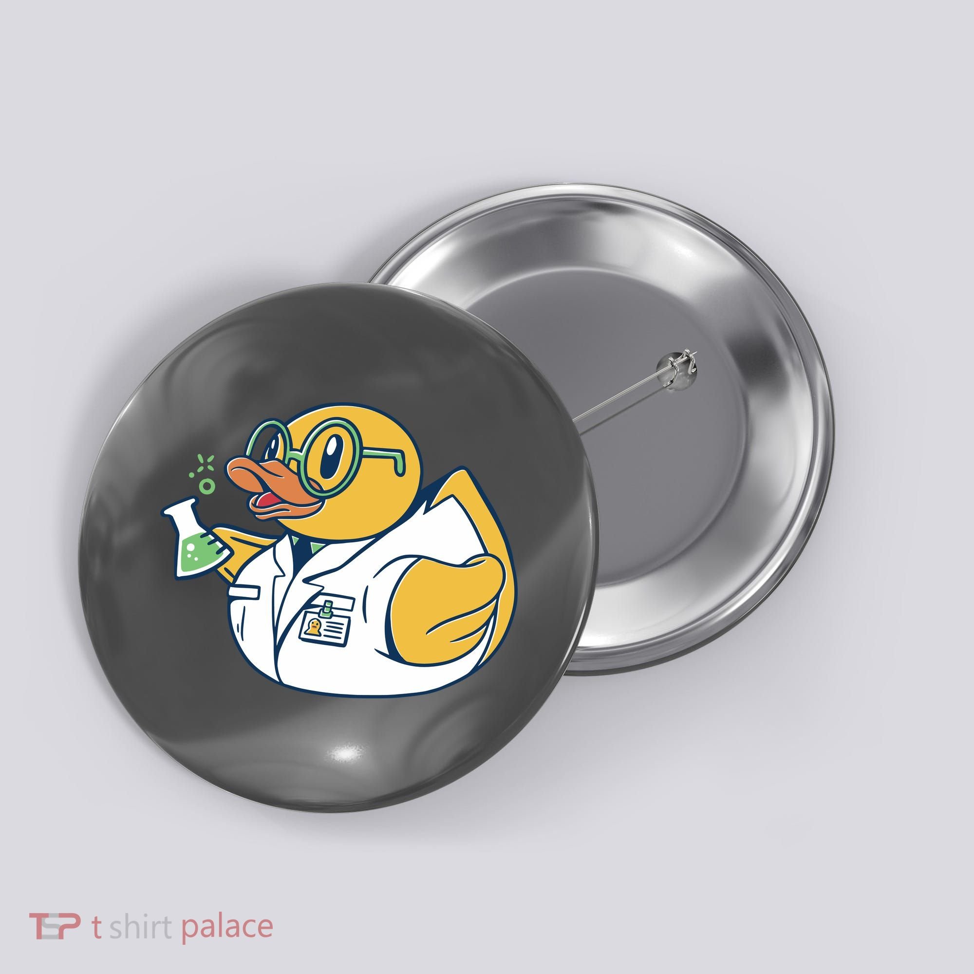 Scientist Rubber Duck Chemist Button