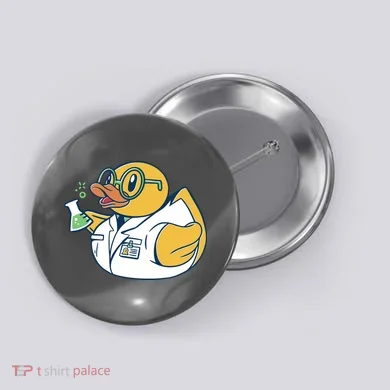 Scientist Rubber Duck Chemist Button